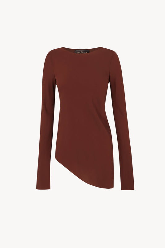 Sabrina, garnet stretch silk top