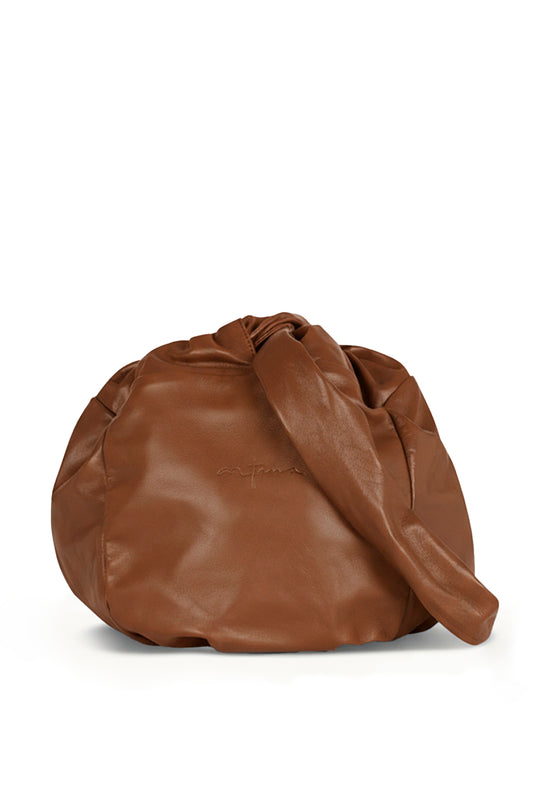 Sack L, bolso grande de cuero henna