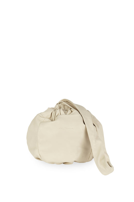 Sack M, sand medium leather bag