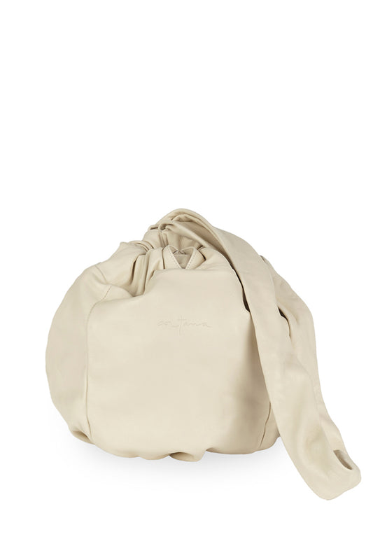 Sack L, sand large leather bag