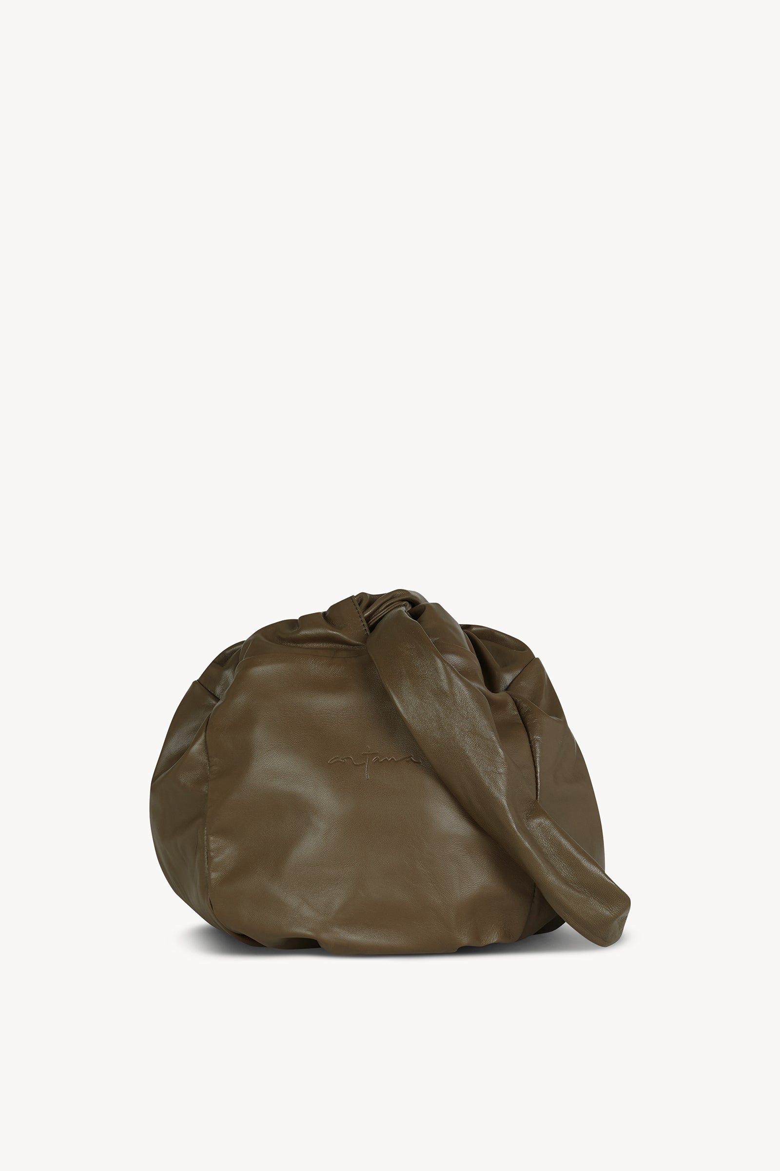 Sack M, khaki leather bag