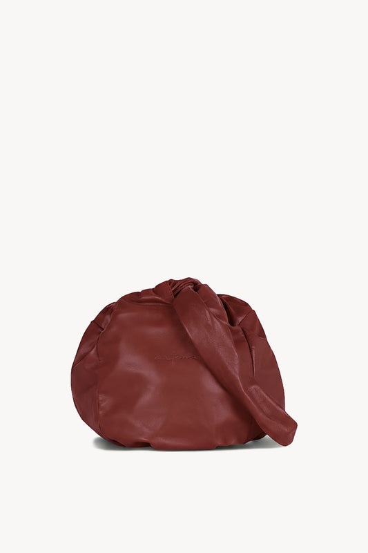Sack M, lava red medium leather bag