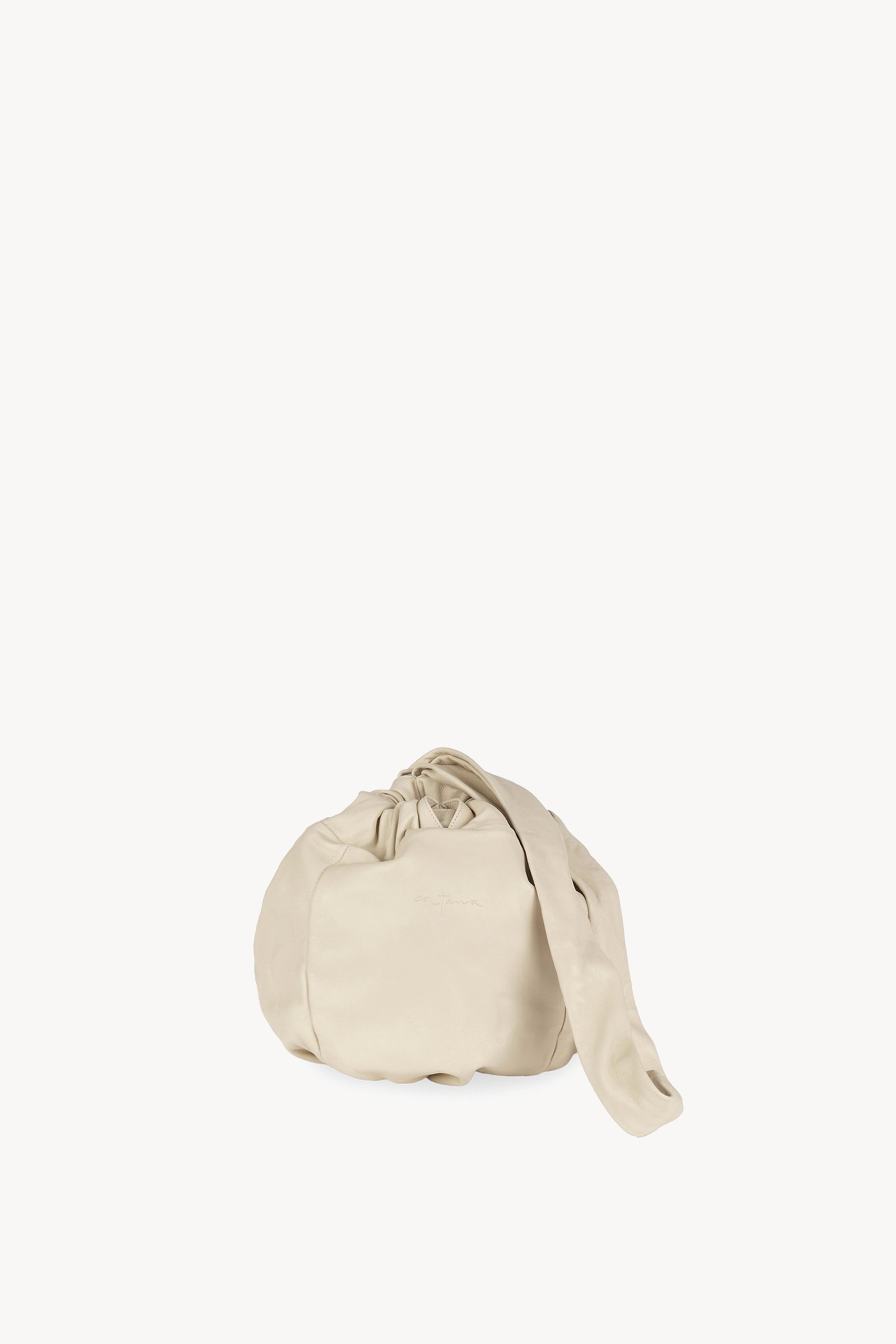 Sack S, sand small leather bag