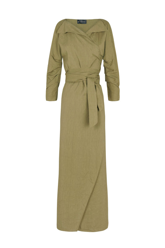 She, pistachio wrap dress