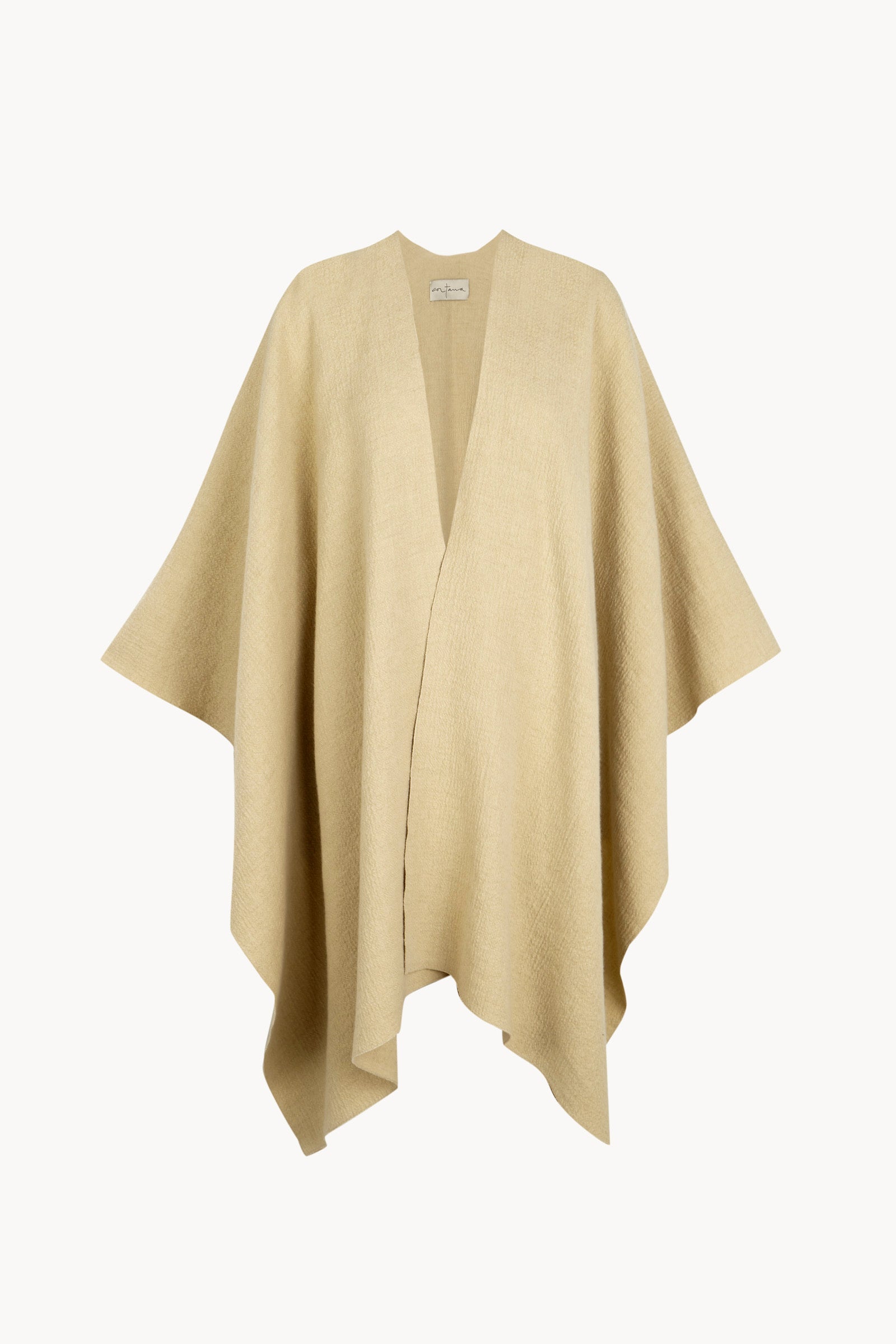 Silence, vanilla cashmere and linen poncho
