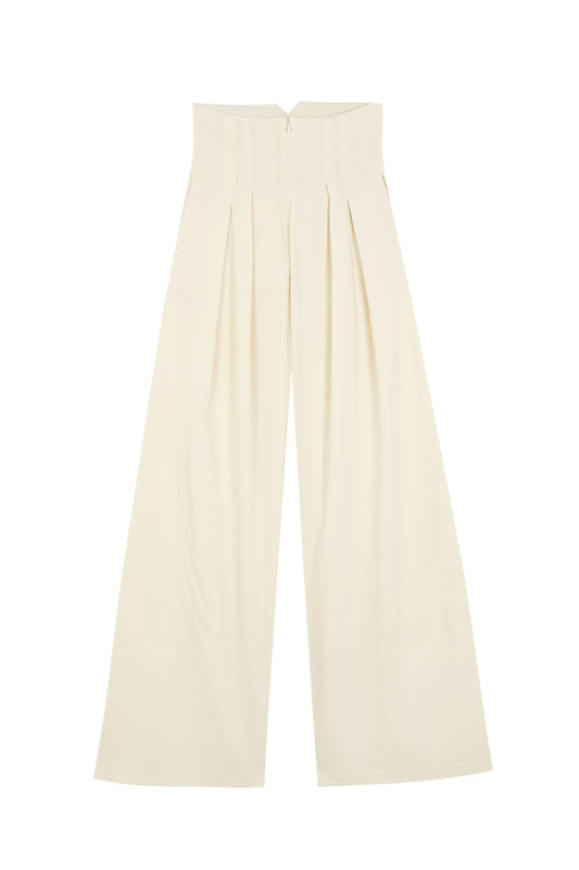 Soto, ivory linen pants