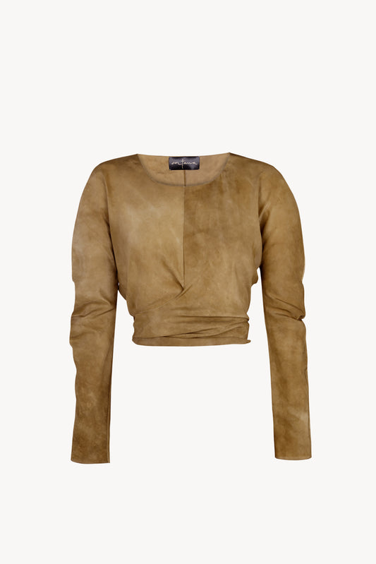 Sparkle, top de seda habotai bronce maltinto