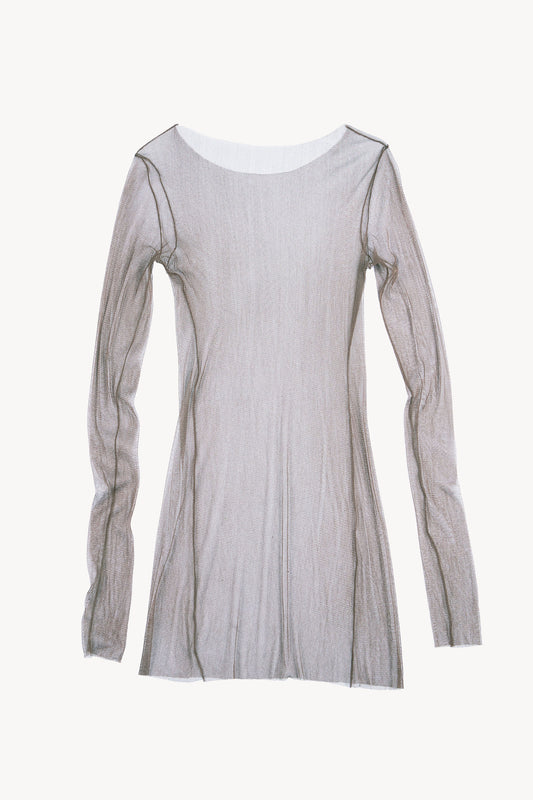 t de tul, tulle top chestnut