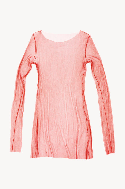 t de tul, silk tulle top gun rouge