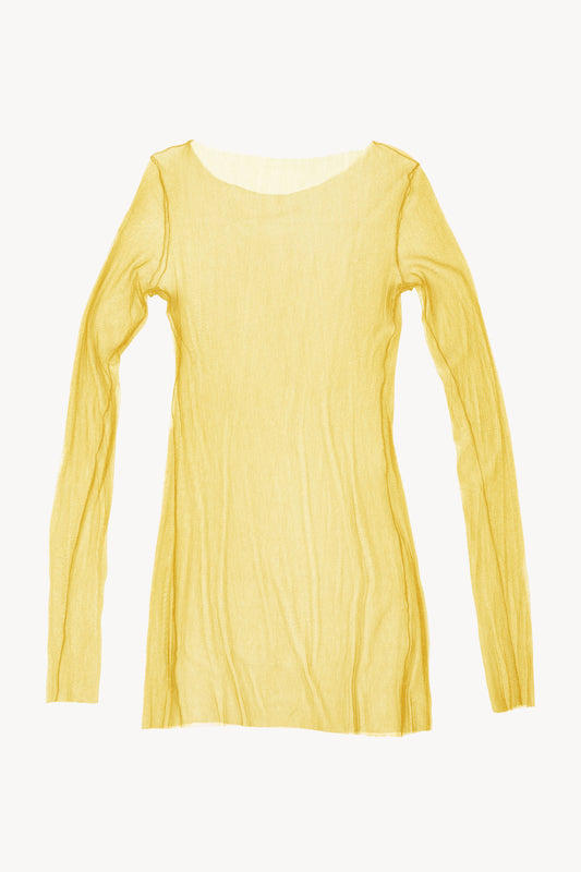 t de tul, silk tulle top jaune 02