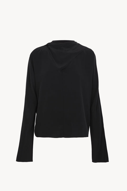 Tala, black silk blouse