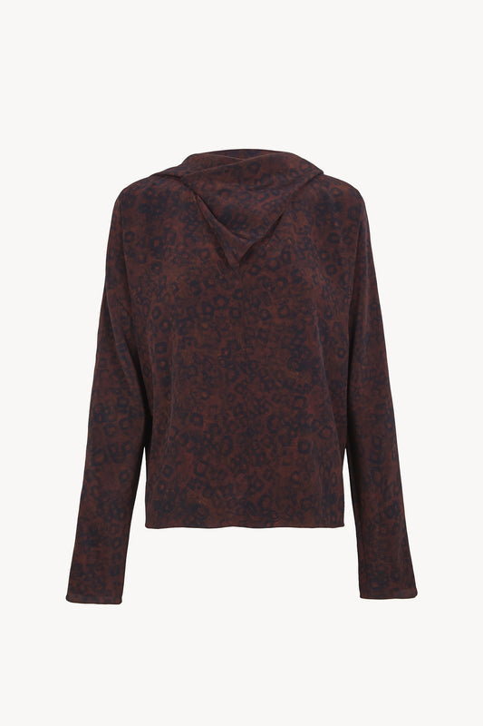 Tala, hoop print silk blouse