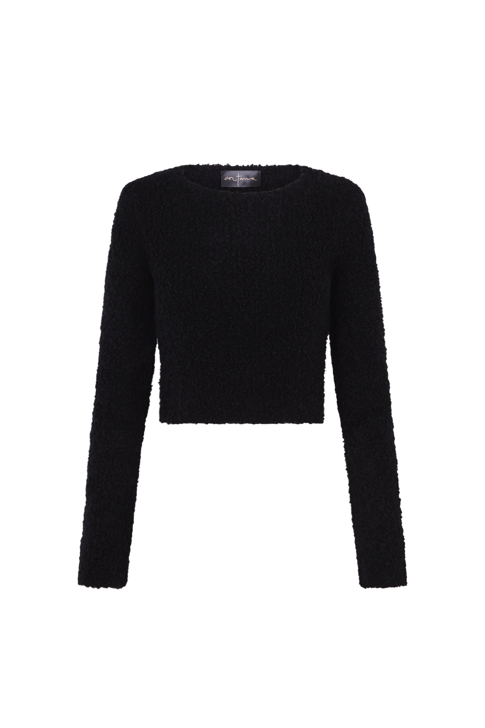 Tender, black baby camel and silk knit jumper
