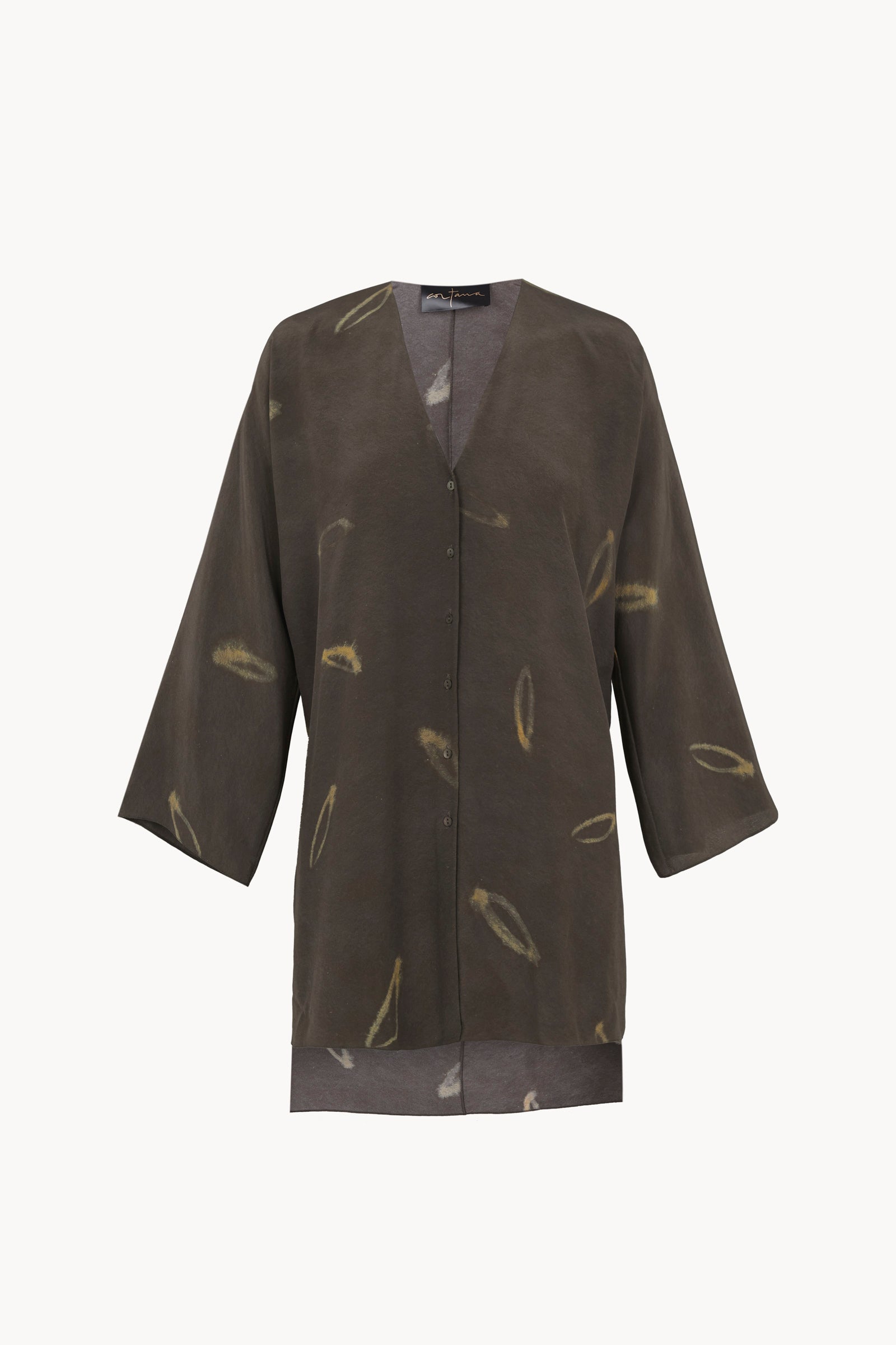 Thea, soma print silk wide blouse