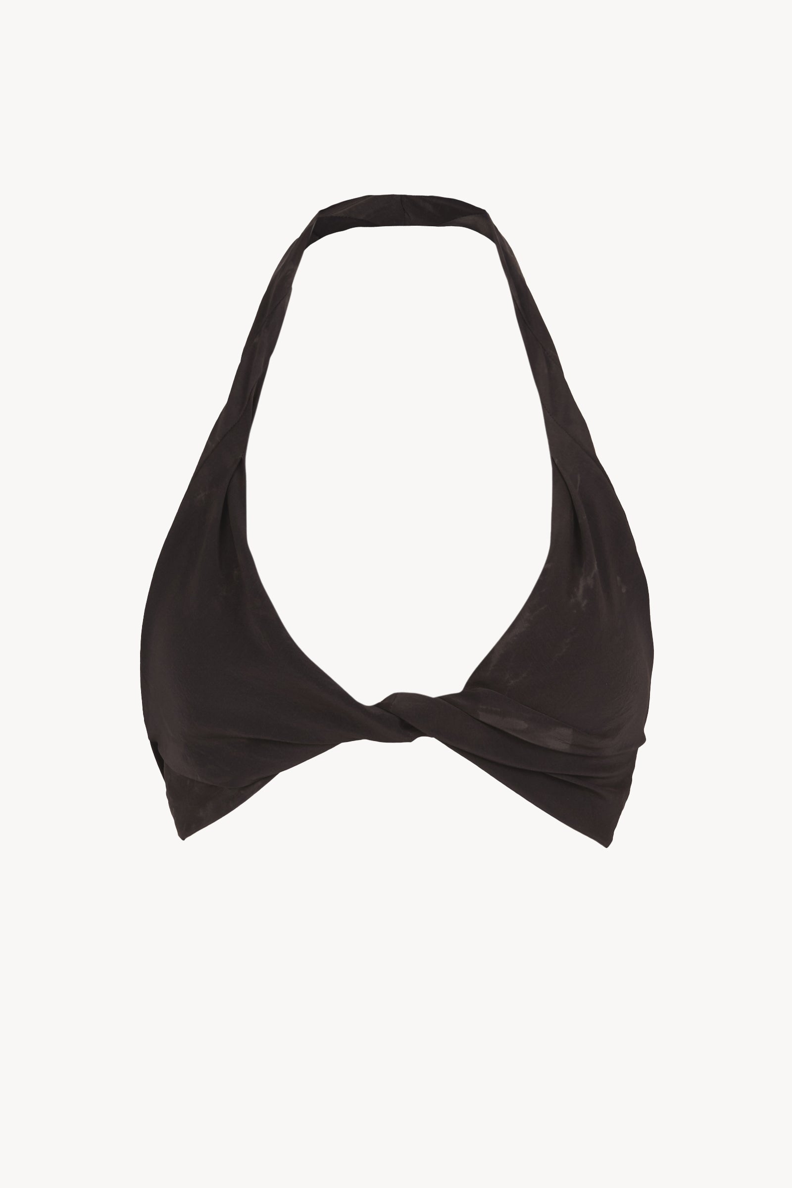 Tie, fade black and green stretch silk top