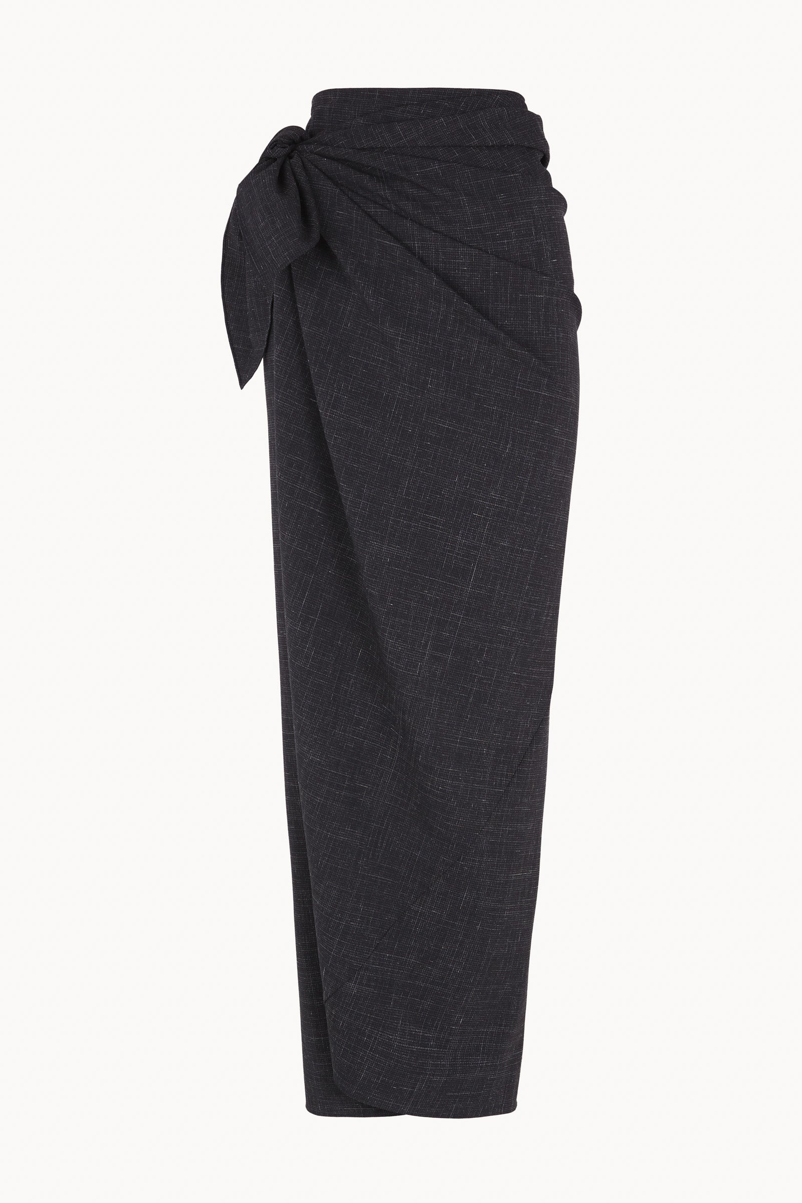 Tiempo, black virgin wool and silk skirt