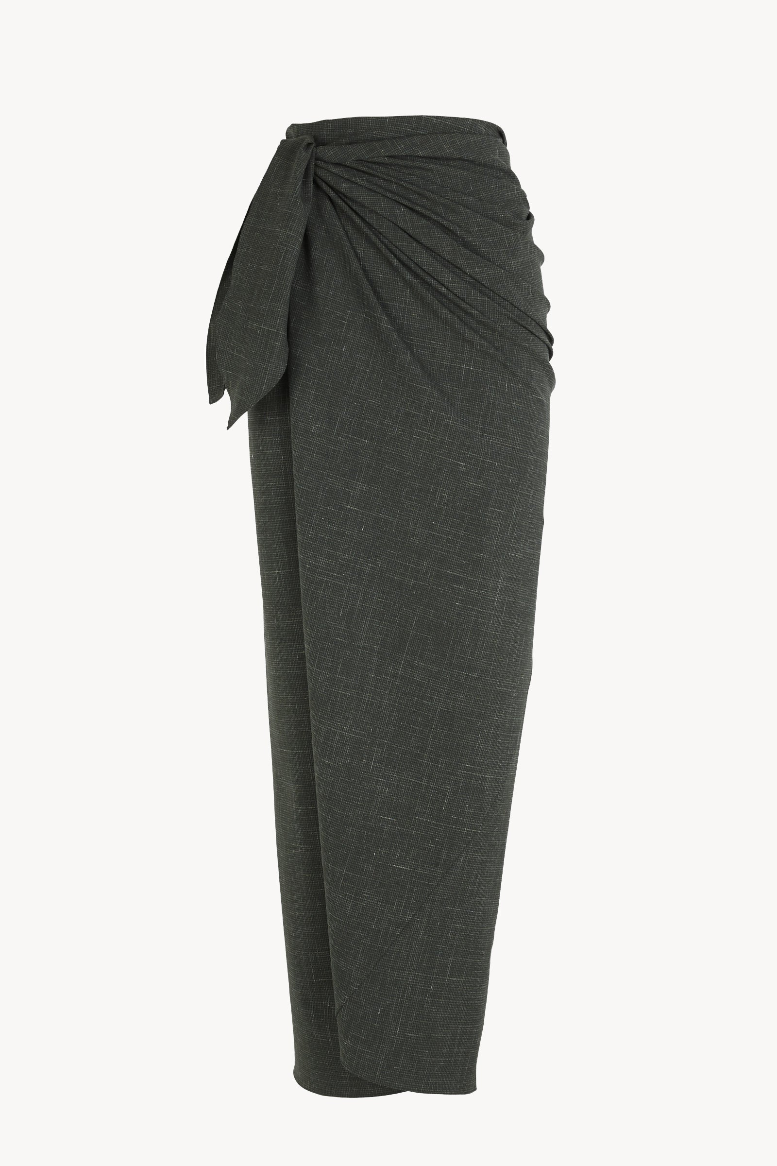 Tiempo, green jacquard wrap skirt