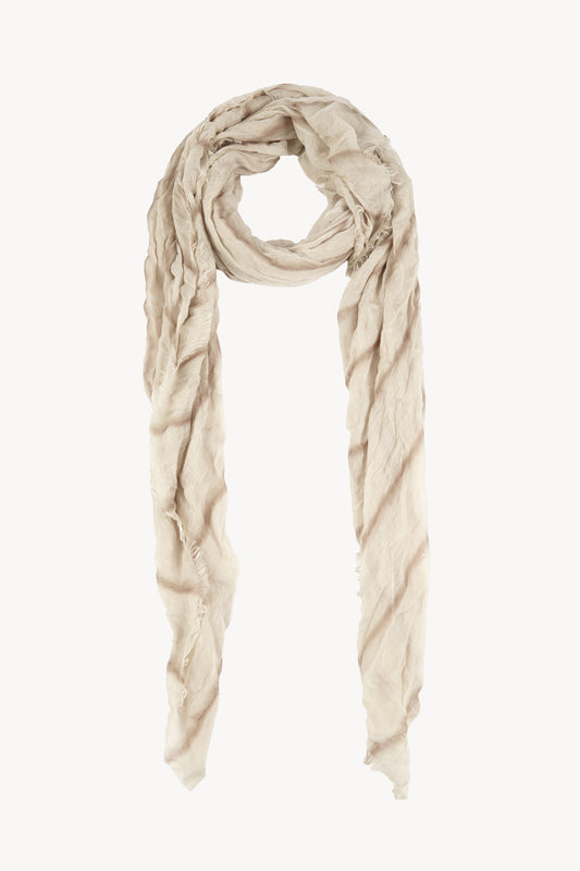 Tilo, foulard de rayas gris y marron