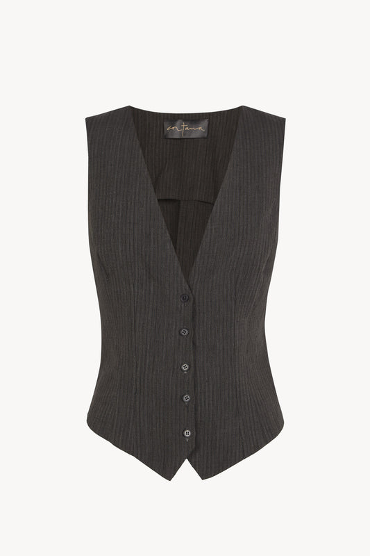 Trapani, striped jacquard vest