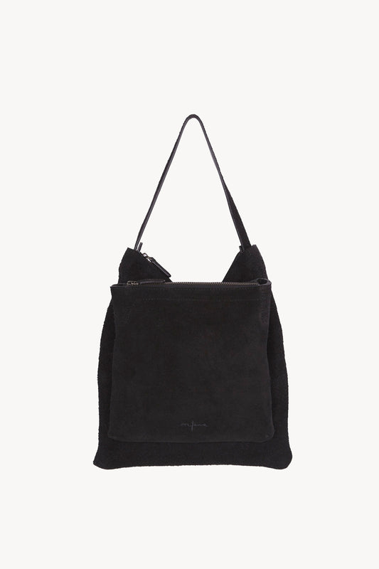 Twice, black leather combo bag