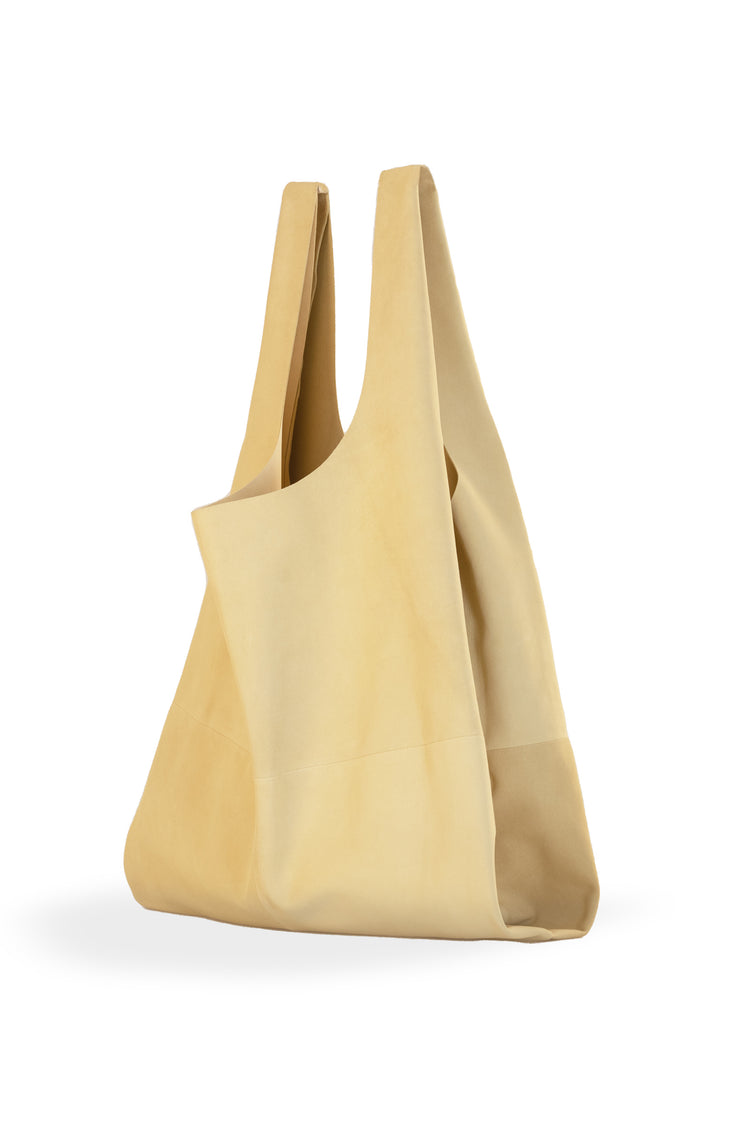 U XL, bag in light yellow suede