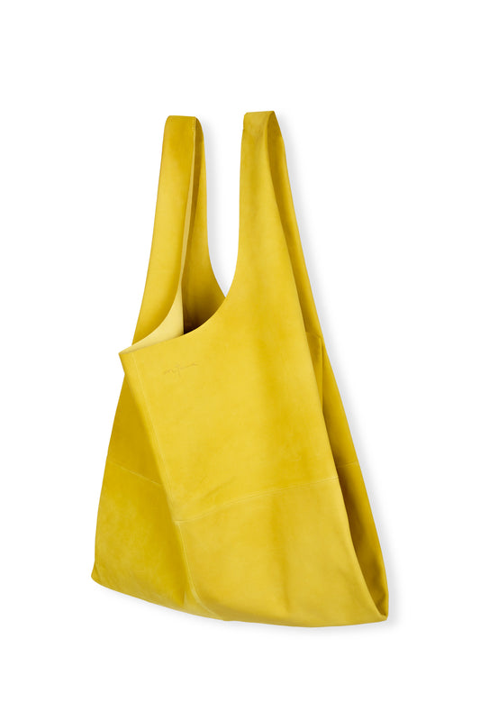U XL, bolso de ante amarillo