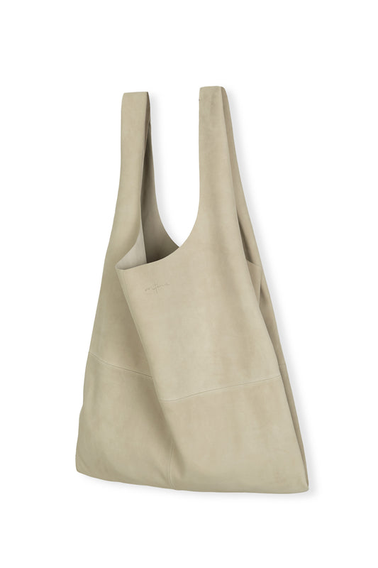 U XL, ivory suede bag