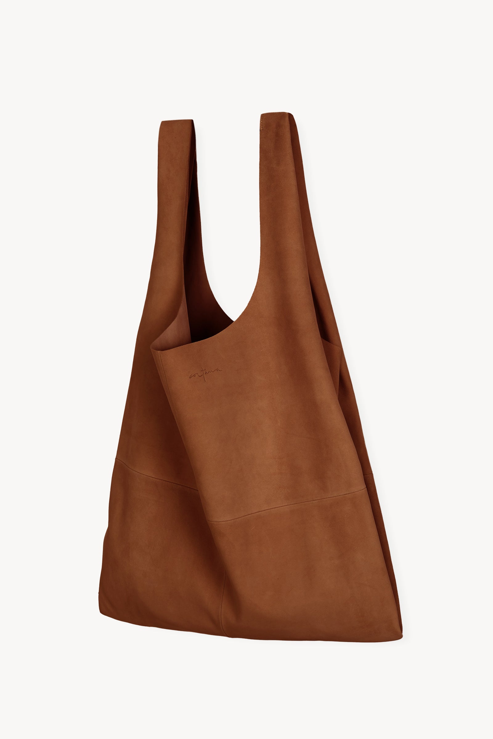 U XL, terracota suede bag