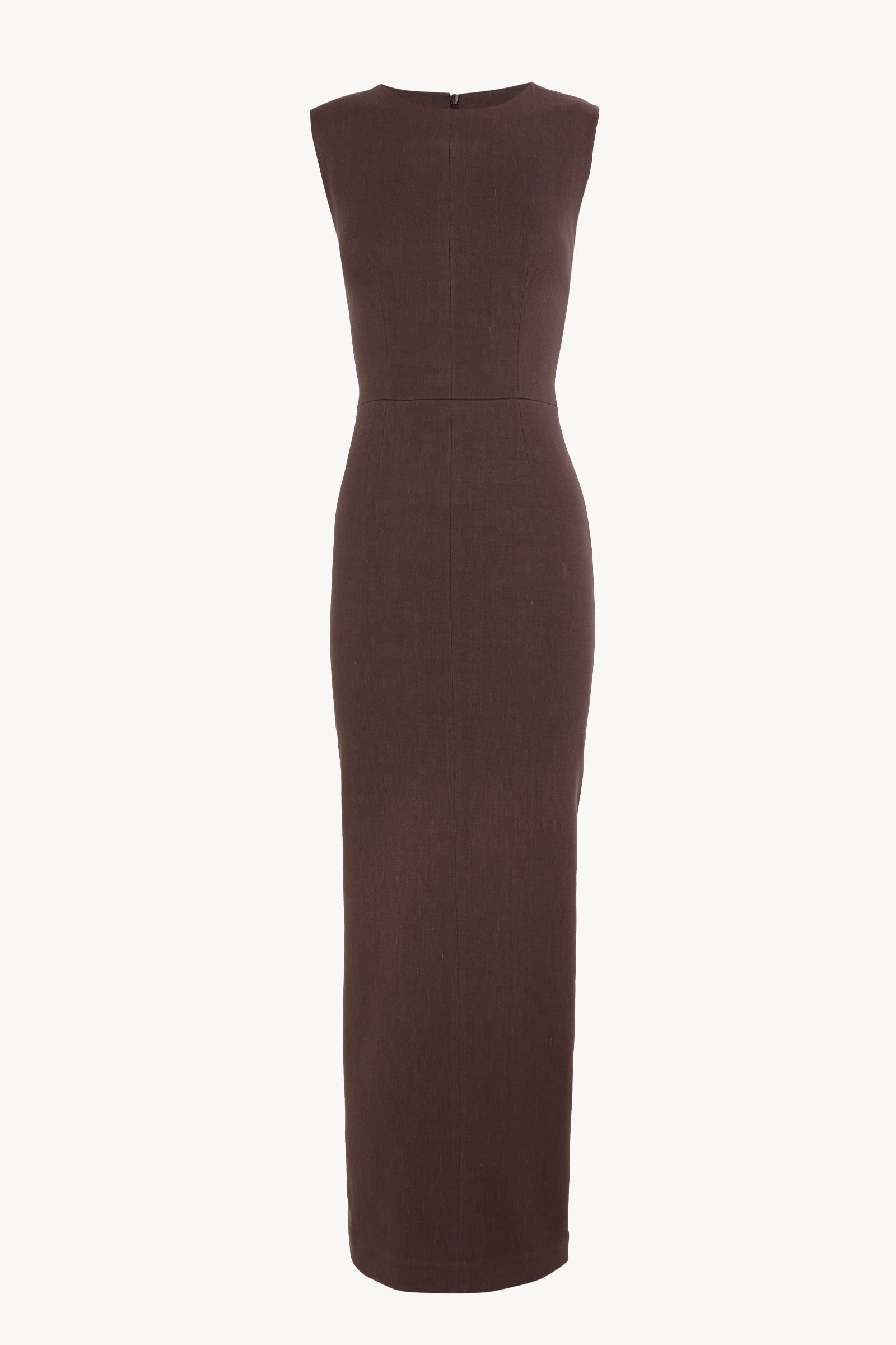 Umbra, vestido entallado marron morado
