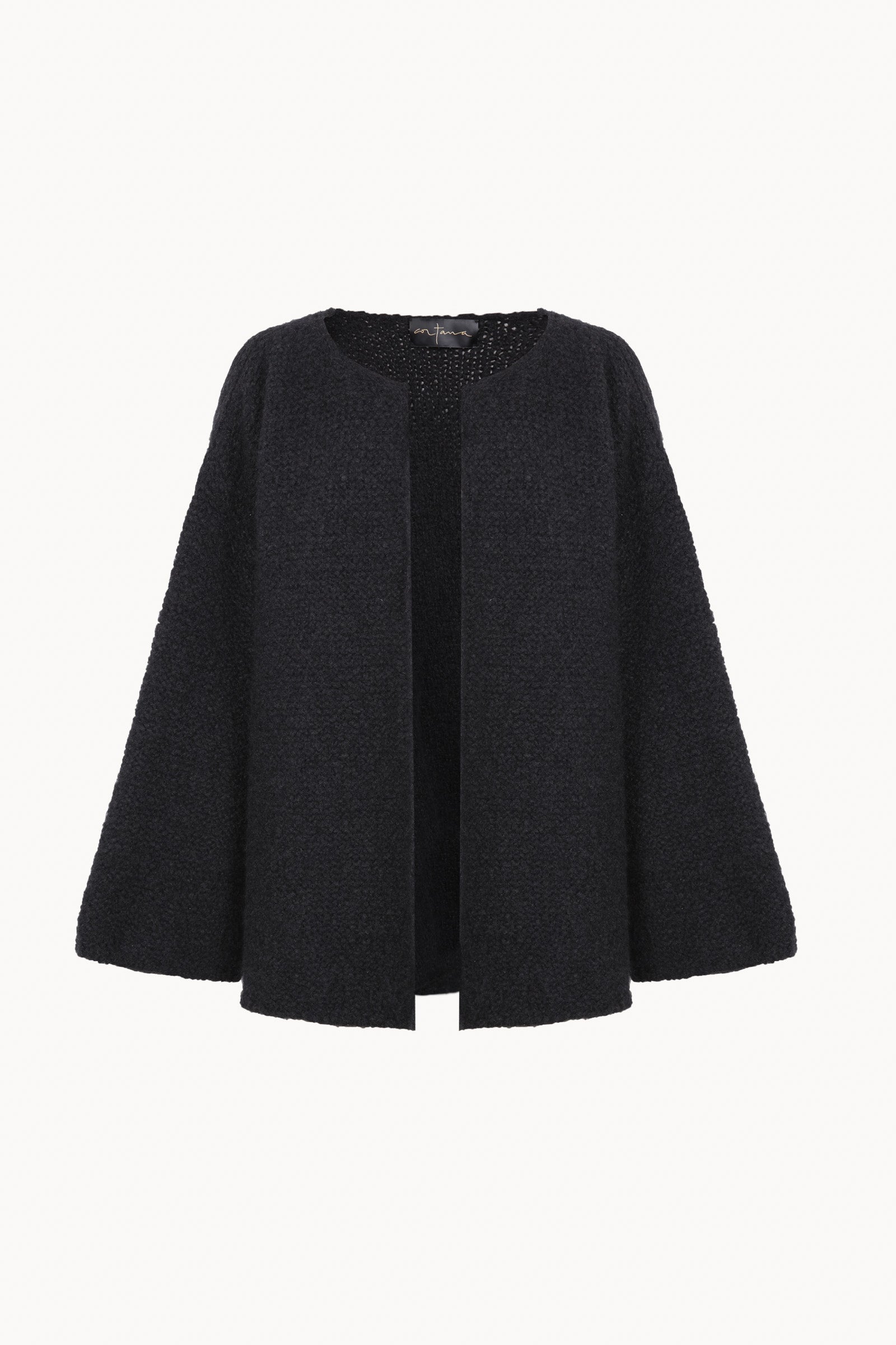 Yara, chaqueta de punto de cachemir y seda azul medianoche