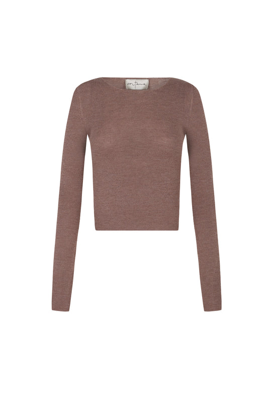 Zico, jersey en baby alpaca y lana merino rose