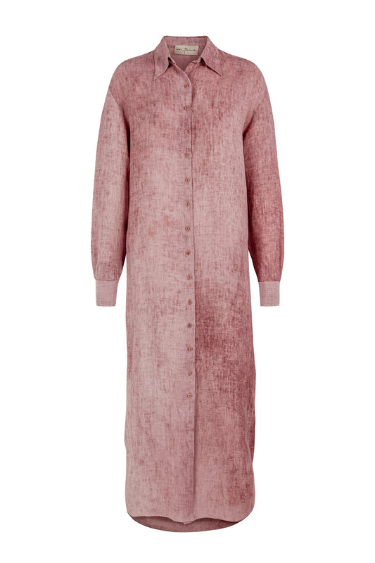 Azama, vestido en lino maltinto