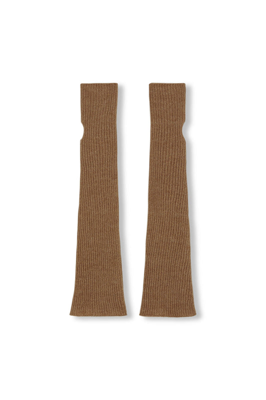 Diandra, cinnamon baby alpaca, cashmere and silk arm warmers