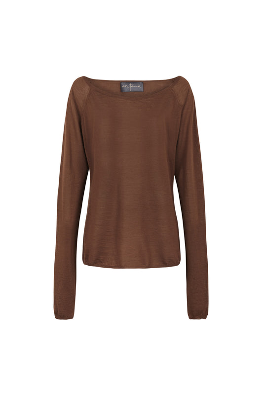 Kegon short, terracota cashmere jumper