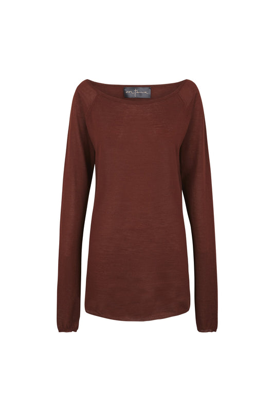 Kegon long, red cashmere jumper