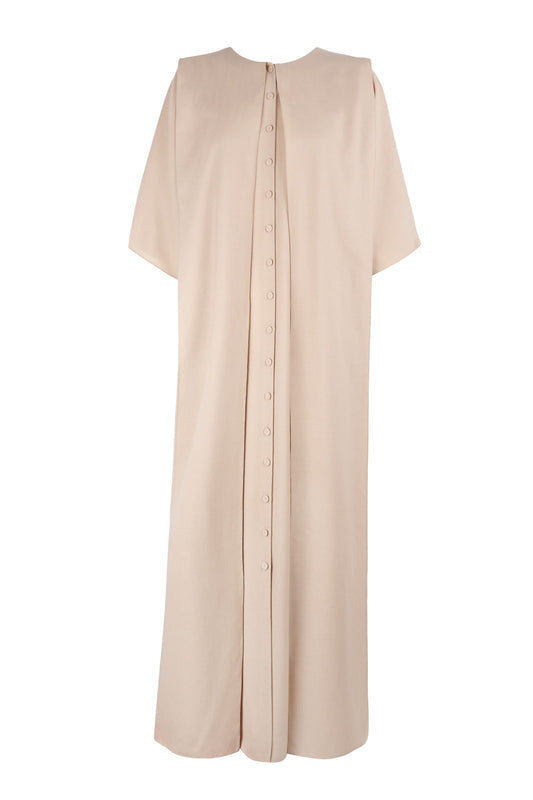 Kurta, dress in beige wool