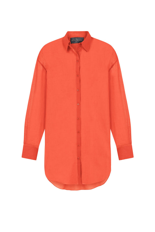 Matias, strawberry cotton voile shirt
