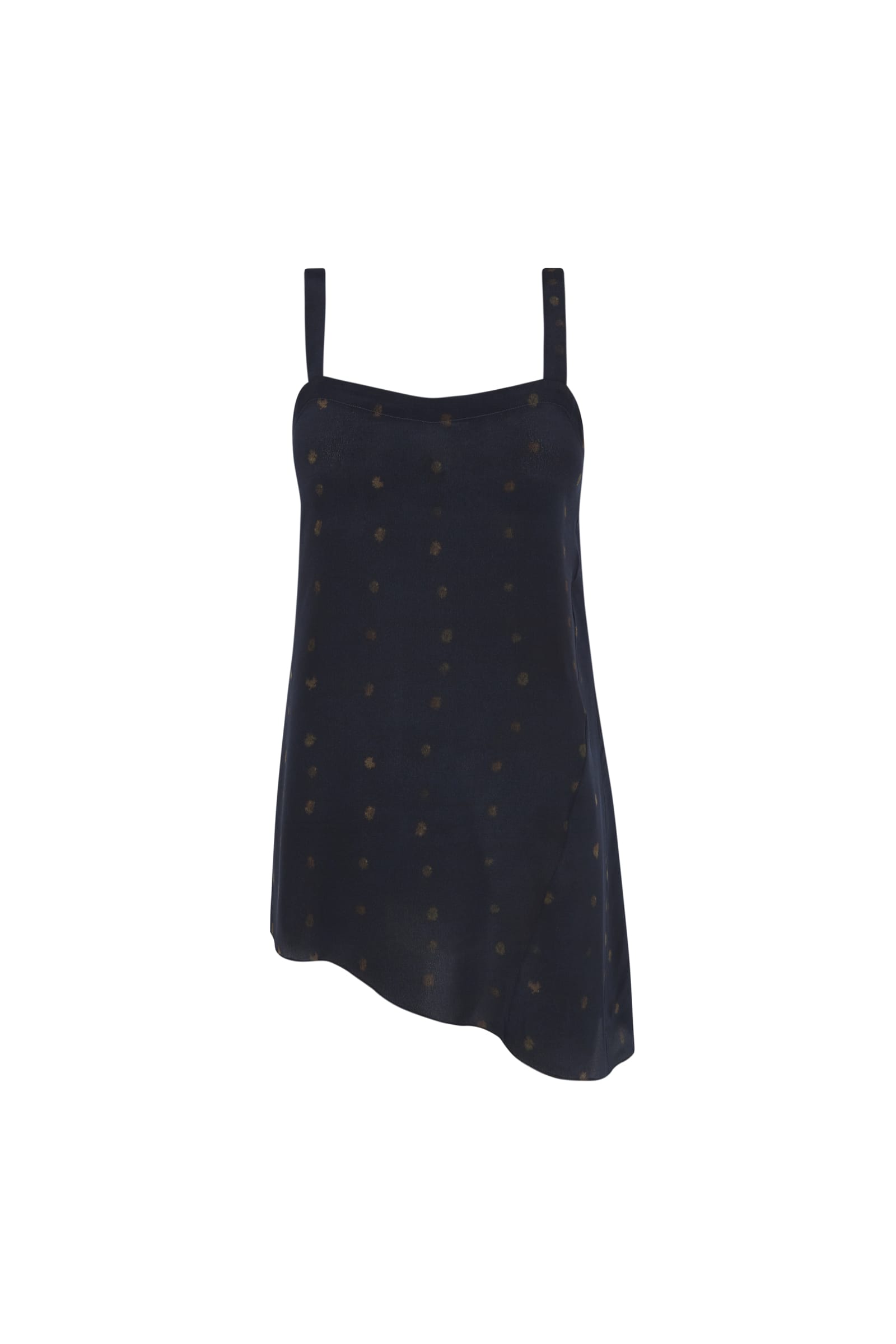 Night, printed silk top