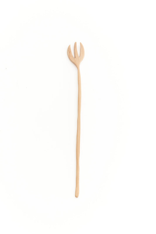 Wooden salad fork