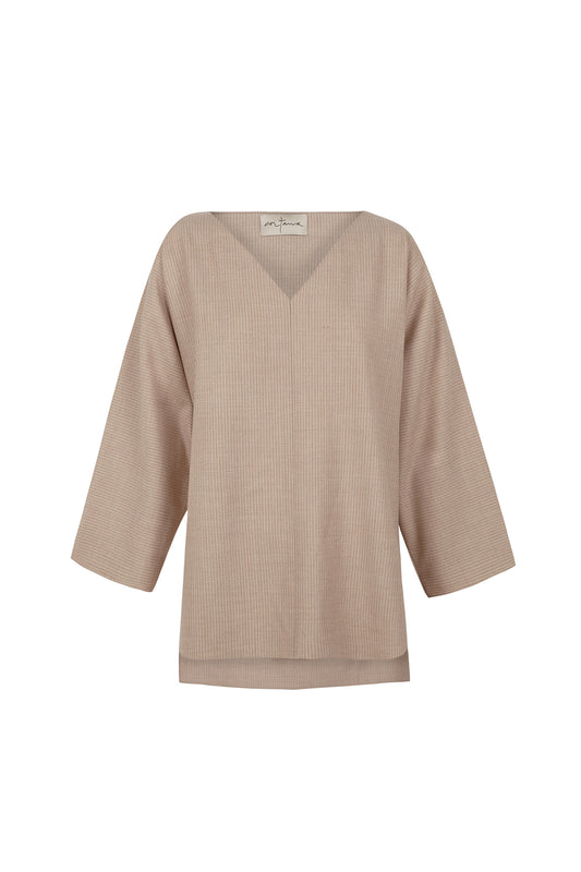 Riu, beige zelander wool top