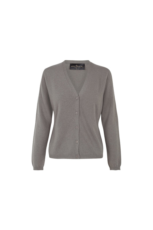 Viento, gray cashmere cardigan