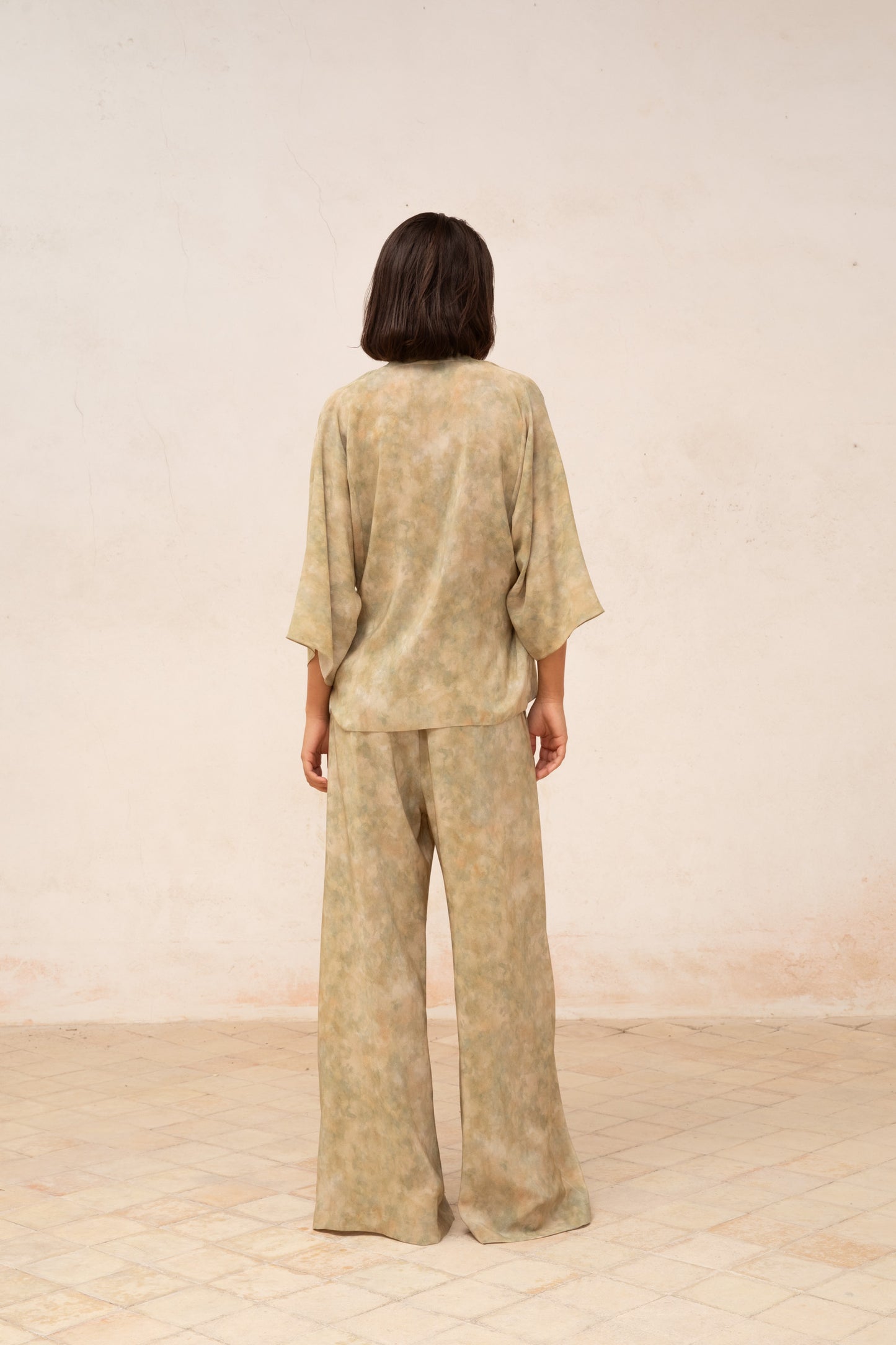 Ada, pantalon en seda hope print