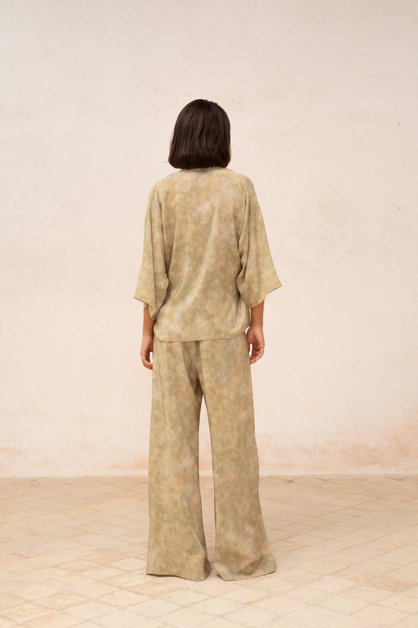 Ada, hope print silk pants