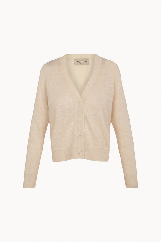 Ara, off white linen and cotton cardigan
