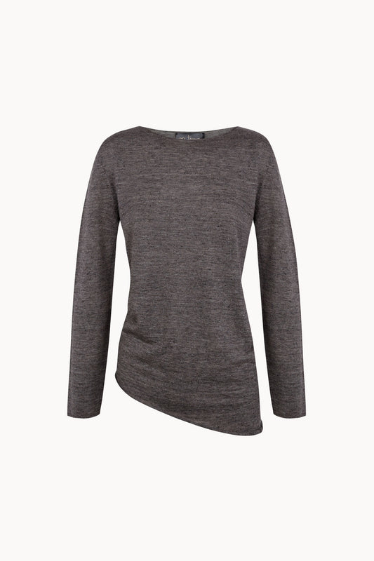 Ara, graphite melange linen and cotton sweater