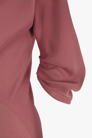Aldara, vestido de seda asimetrico rosa