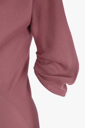 Aldara, vestido de seda asimetrico rosa