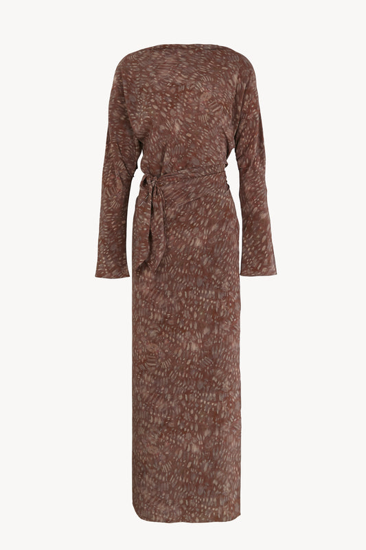 Astrid, vestido de seda zarela print