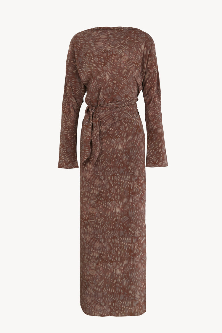 Astrid, vestido de seda zarela print