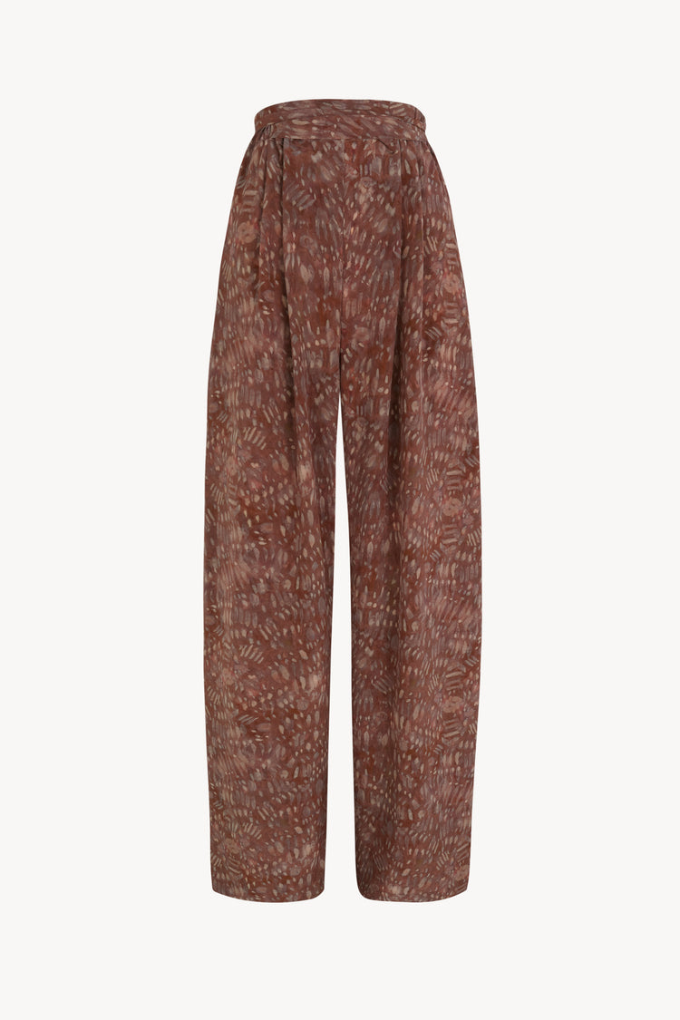 Astrid, pantalon de seda zarela print
